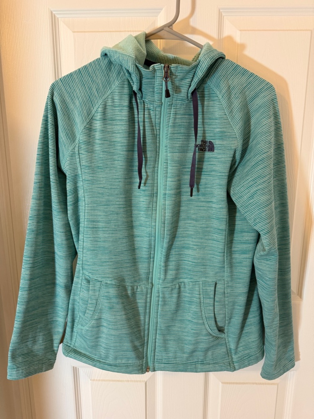 The North Face Women’s Teal Hooded Full-Zip Fleece Jacket